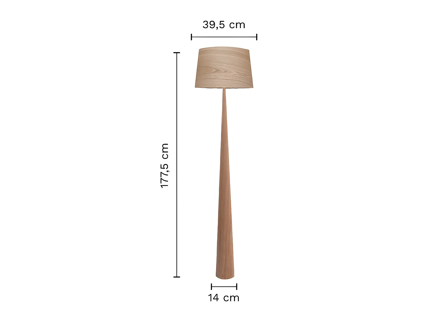 Lampadaire TOTEM LS - bois naturel - TEMAHOME