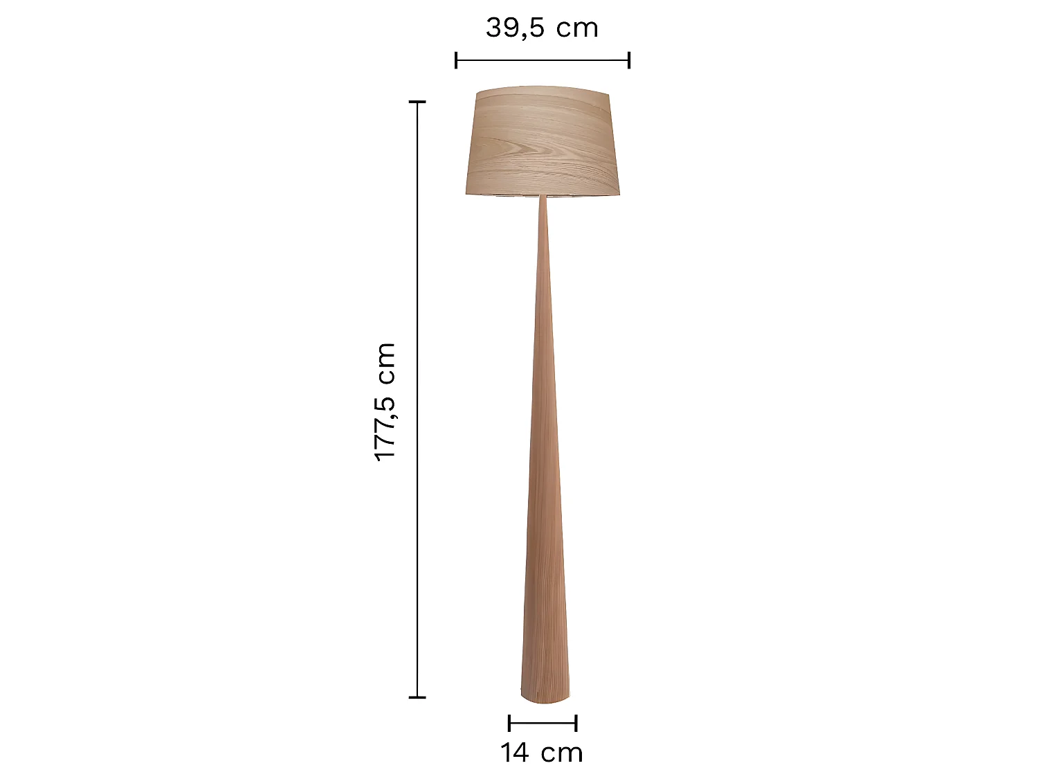 Lampadaire TOTEM LS - bois naturel - TEMAHOME