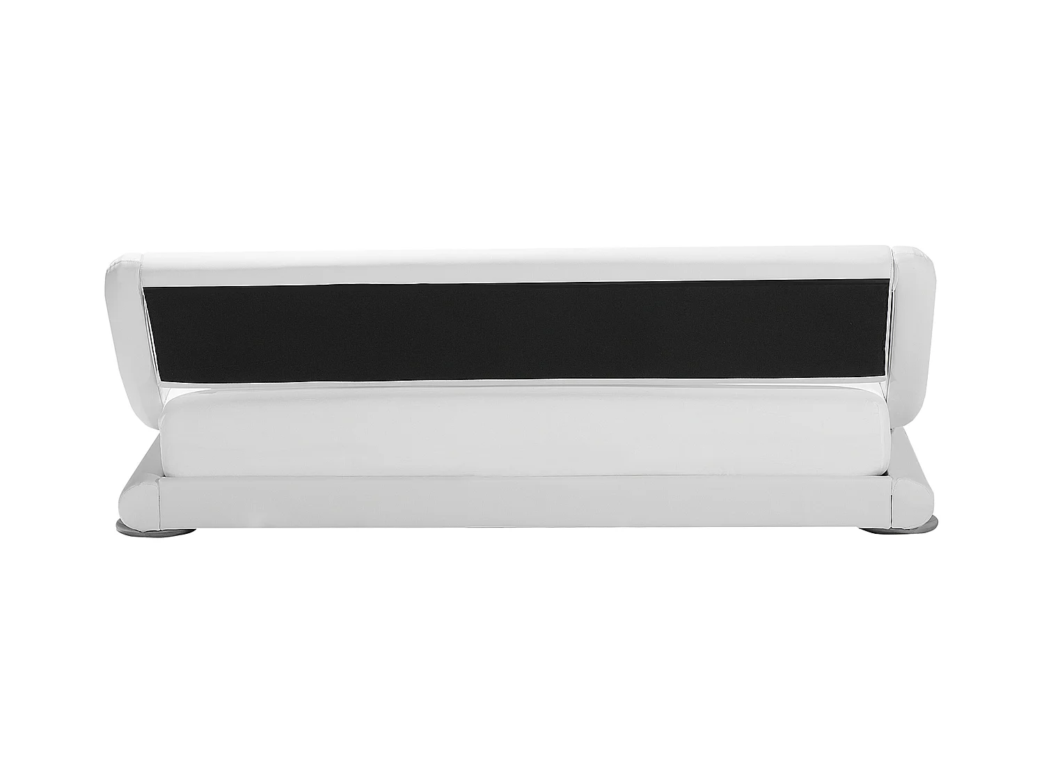 Lit avec sommier Cuir PU AVIGNON 180 x 200 cm Blanc