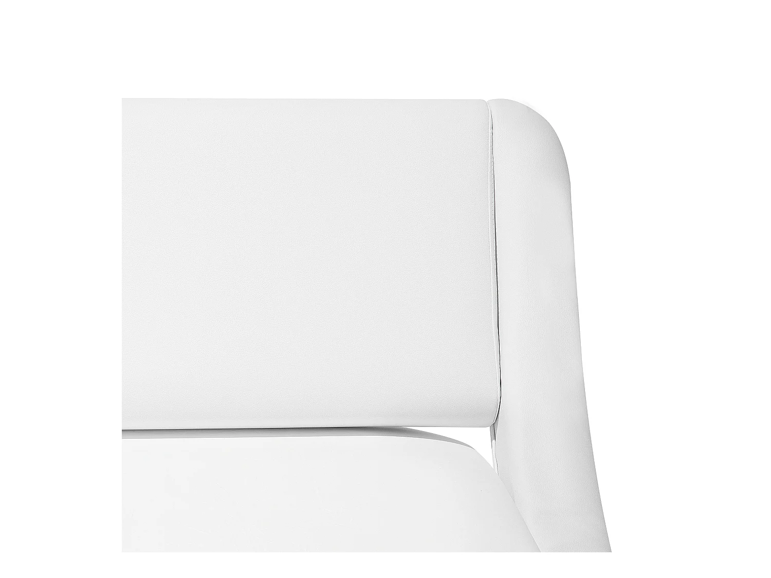 Lit avec sommier Cuir PU AVIGNON 180 x 200 cm Blanc