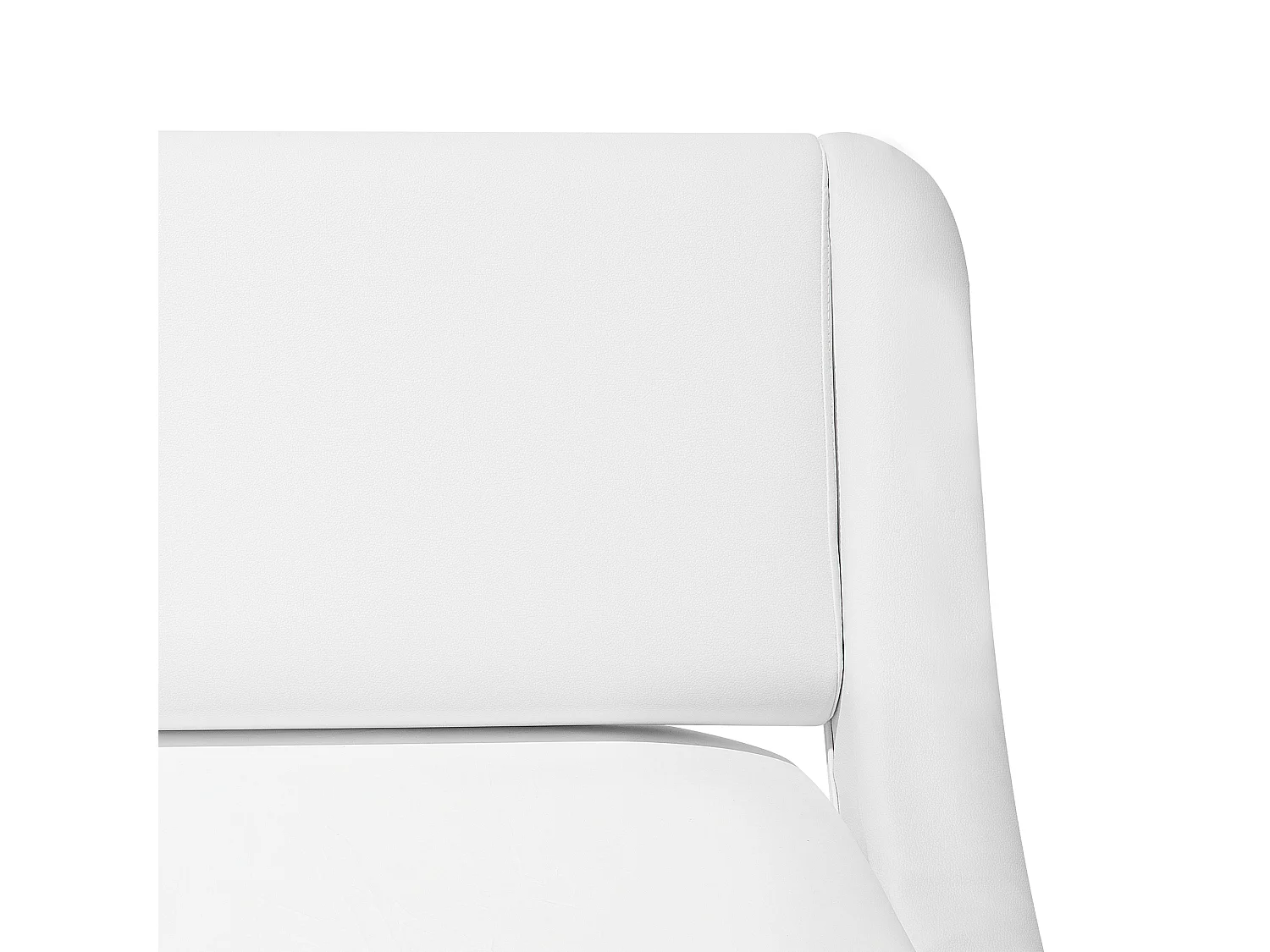 Cama de casal em pele sintética branca 180 x 200 cm AVIGNON