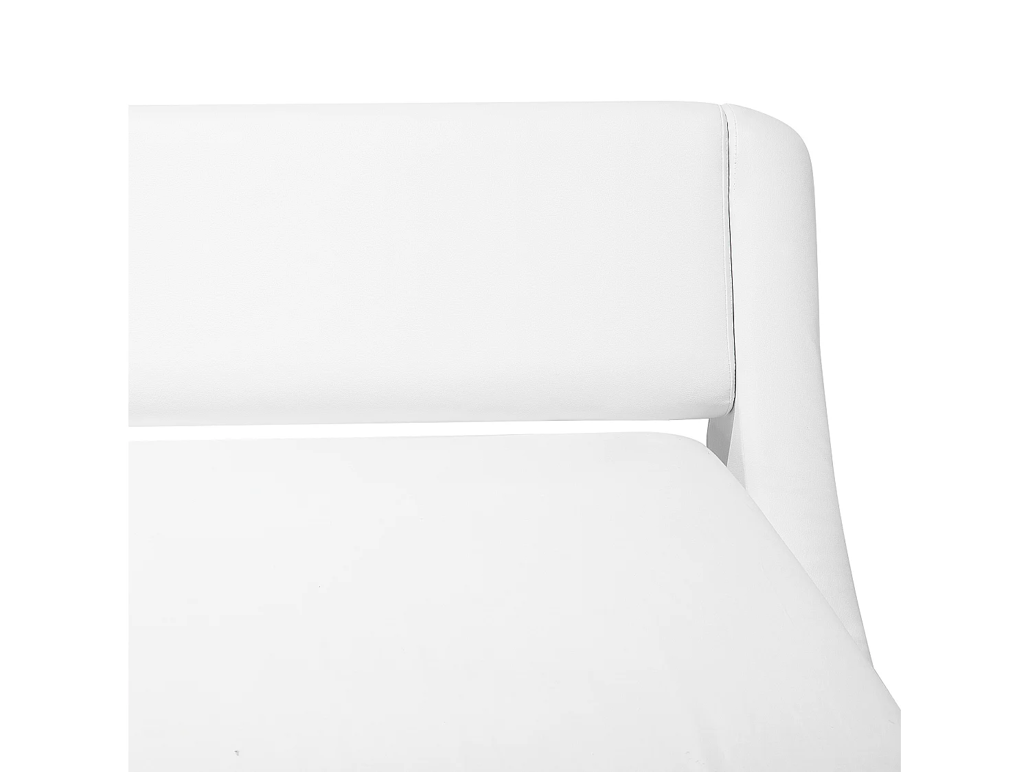 Lit ottoman Cuir PU AVIGNON 160 x 200 cm Blanc