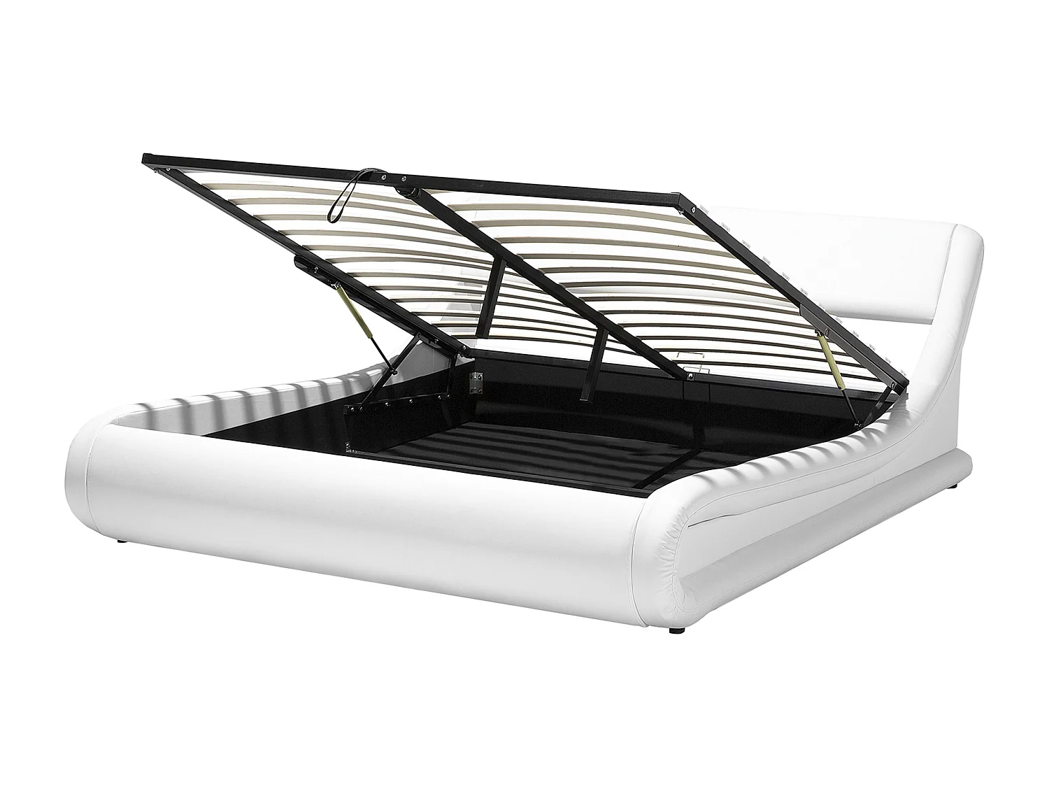 Bed met opbergruimte Kunstleer AVIGNON 160 x 200 cm Wit