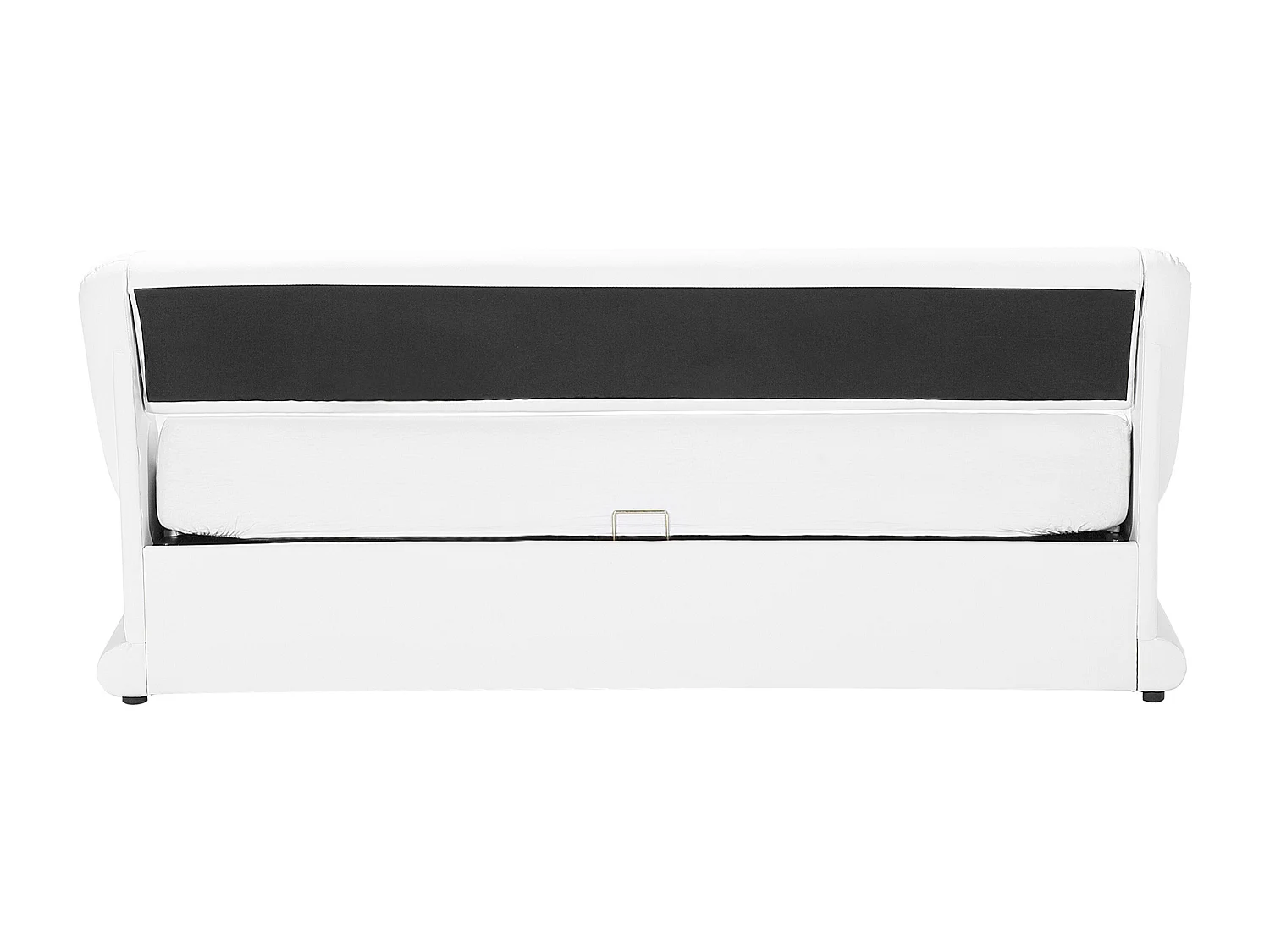 Lit ottoman Cuir PU AVIGNON 160 x 200 cm Blanc