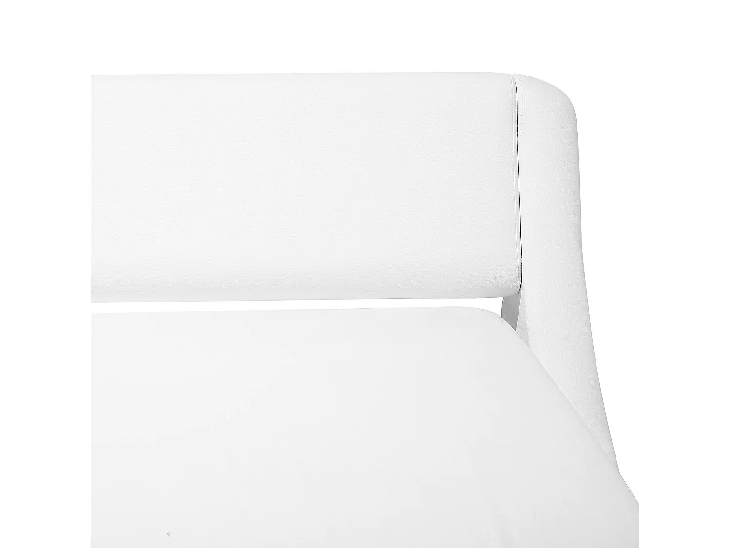 Lit ottoman Cuir PU AVIGNON 160 x 200 cm Blanc