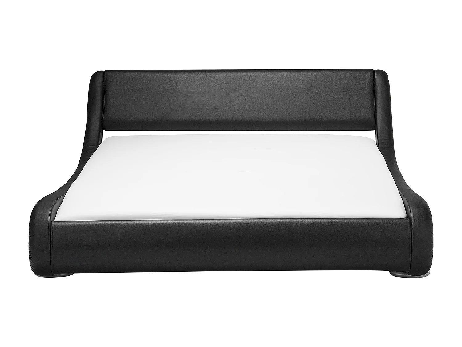 Bett Kunstleder schwarz 160 x 200 cm AVIGNON