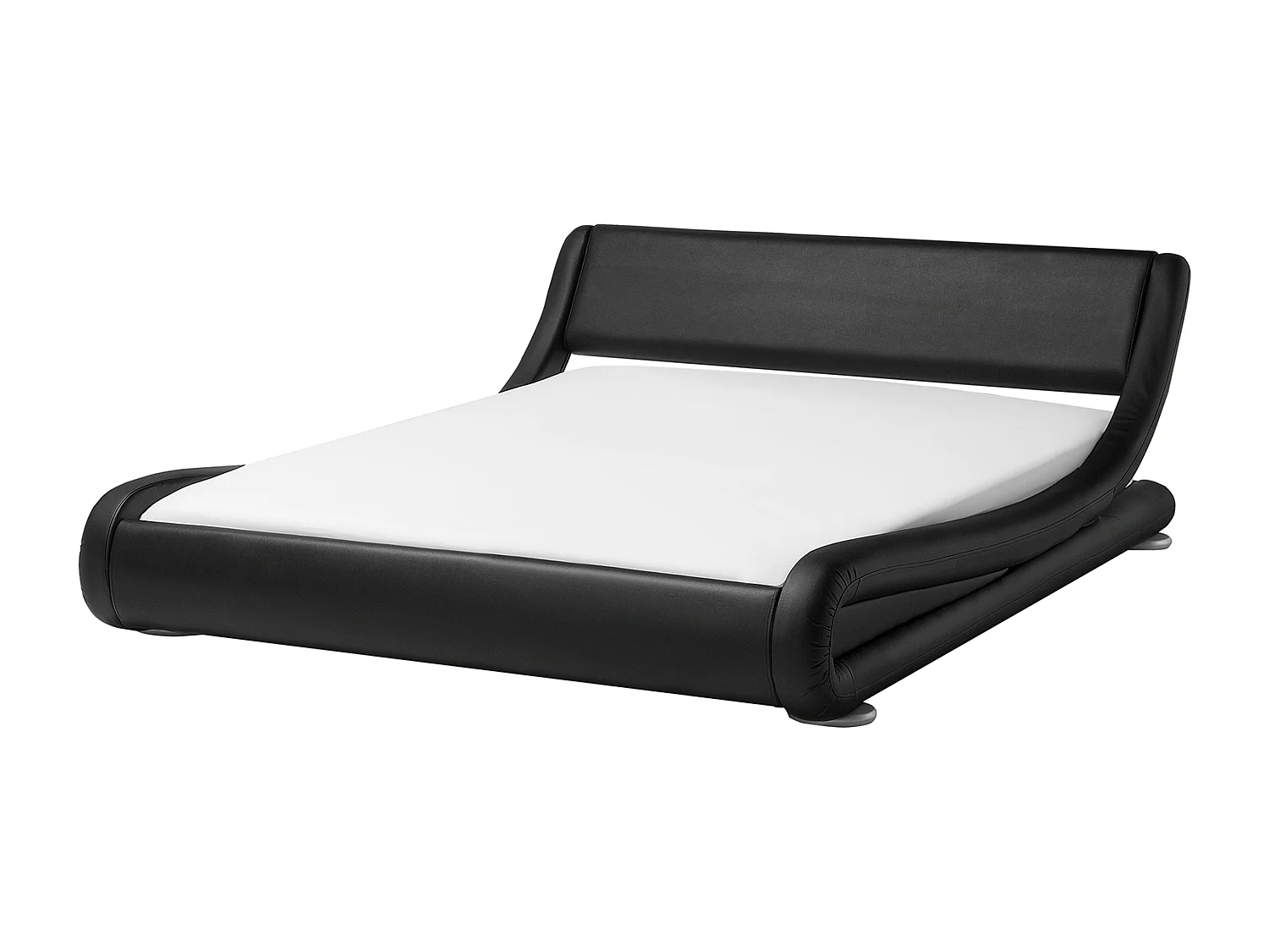 Bett Kunstleder schwarz 160 x 200 cm AVIGNON