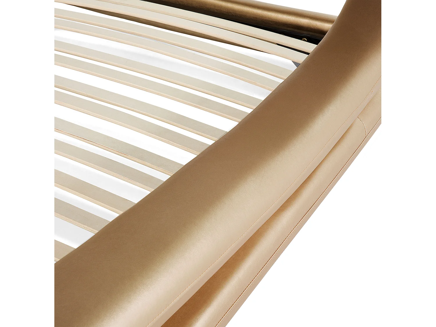 Exklusives Doppelbett 160x200 cm Echtleder gold Avignon