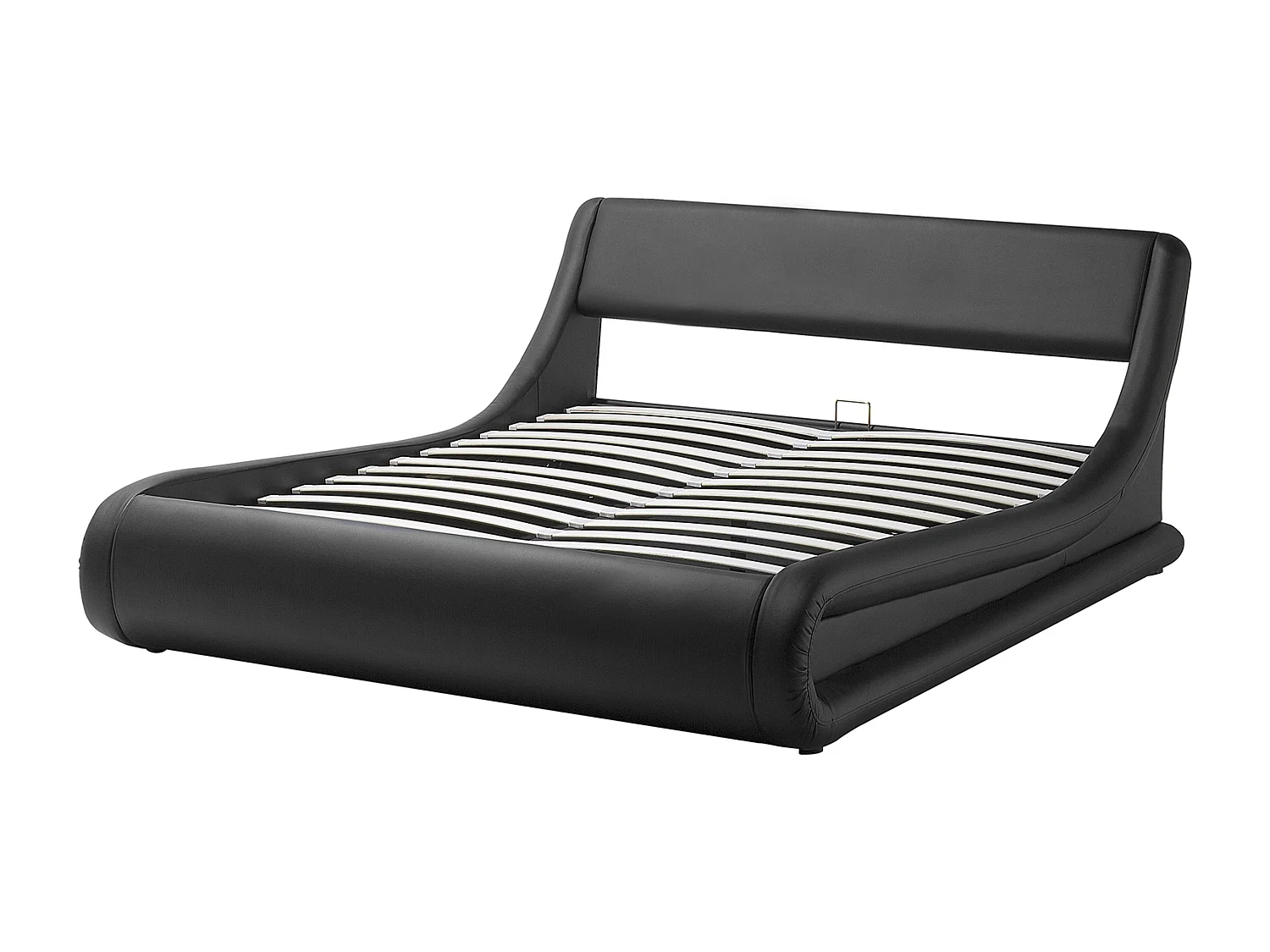 Bed met opbergruimte kunstleer zwart 160 x 200 cm AVIGNON