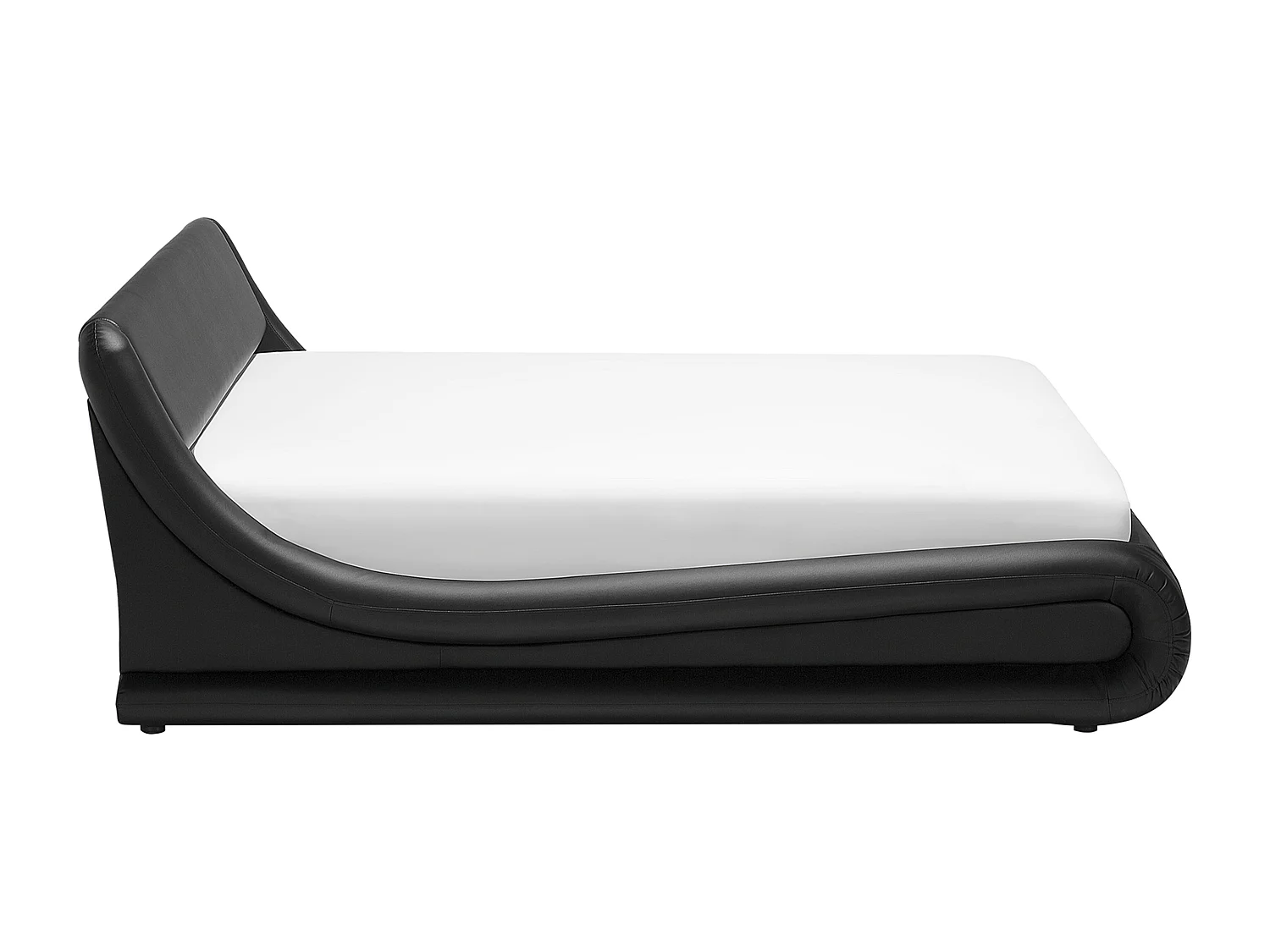 Bed met opbergruimte kunstleer zwart 160 x 200 cm AVIGNON