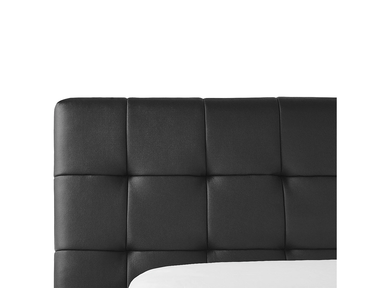 Lederbett schwarz Lattenrost 180 x 200 cm LILLE