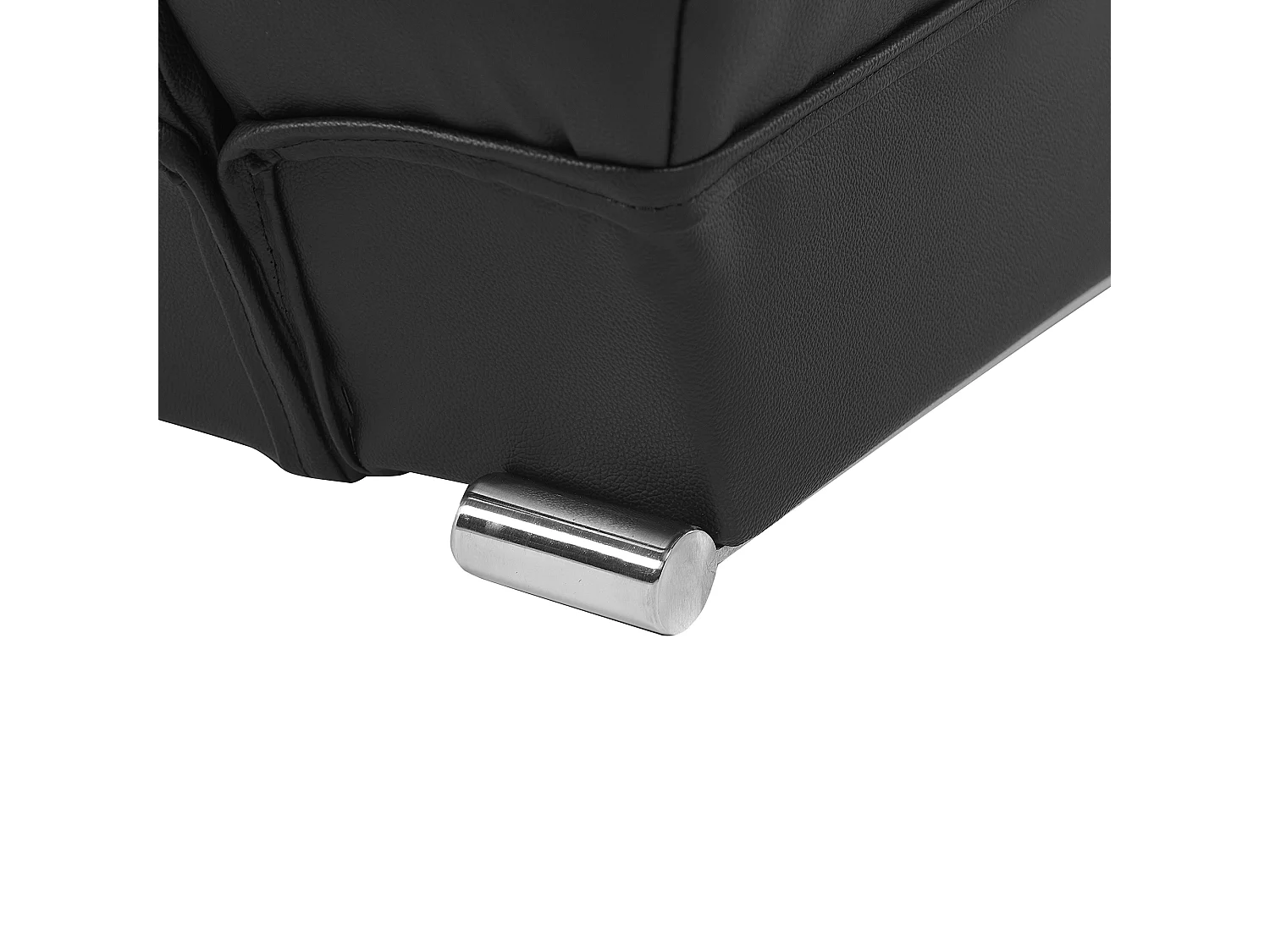 Lederbett schwarz Lattenrost 180 x 200 cm LILLE