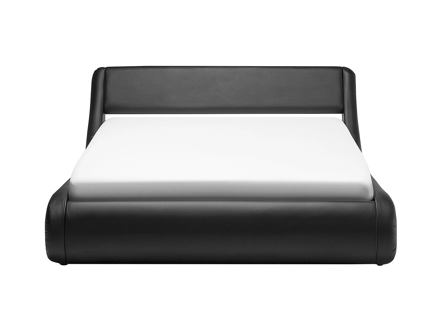 Bed met opbergruimte kunstleer zwart 180 x 200 cm AVIGNON