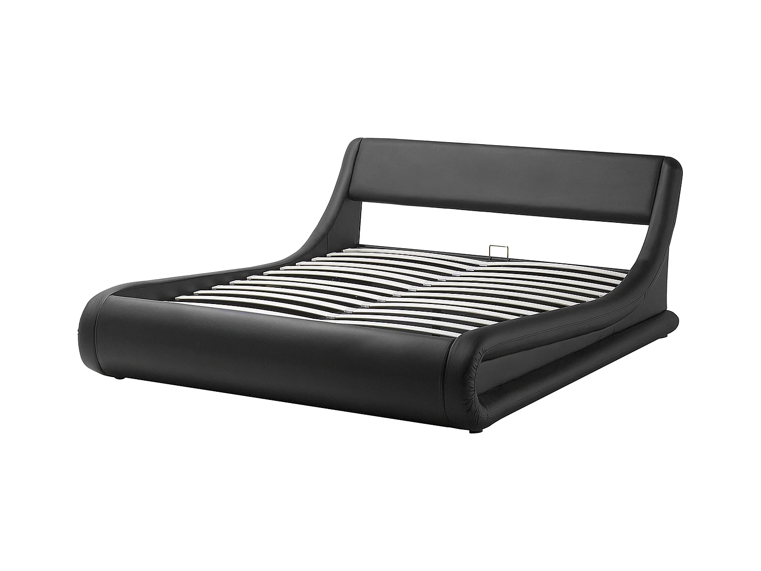 Bed met opbergruimte kunstleer zwart 180 x 200 cm AVIGNON