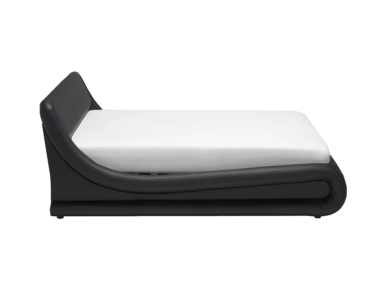 Bed met opbergruimte kunstleer zwart 180 x 200 cm AVIGNON