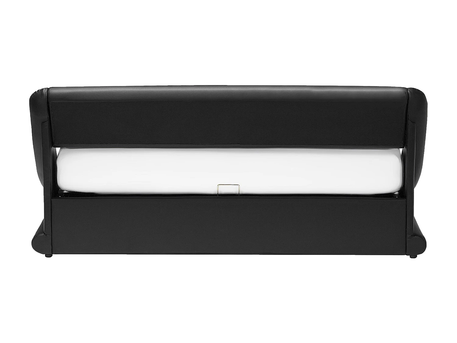 Bed met opbergruimte kunstleer zwart 180 x 200 cm AVIGNON