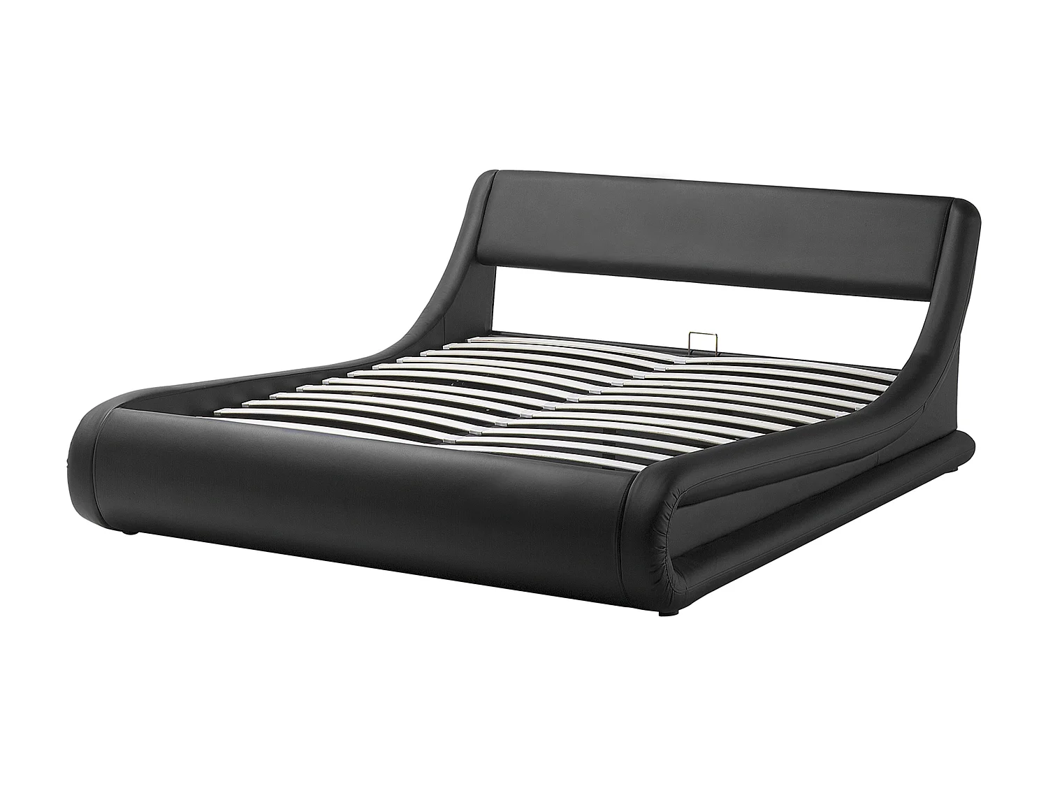 Bed met opbergruimte kunstleer zwart 180 x 200 cm AVIGNON