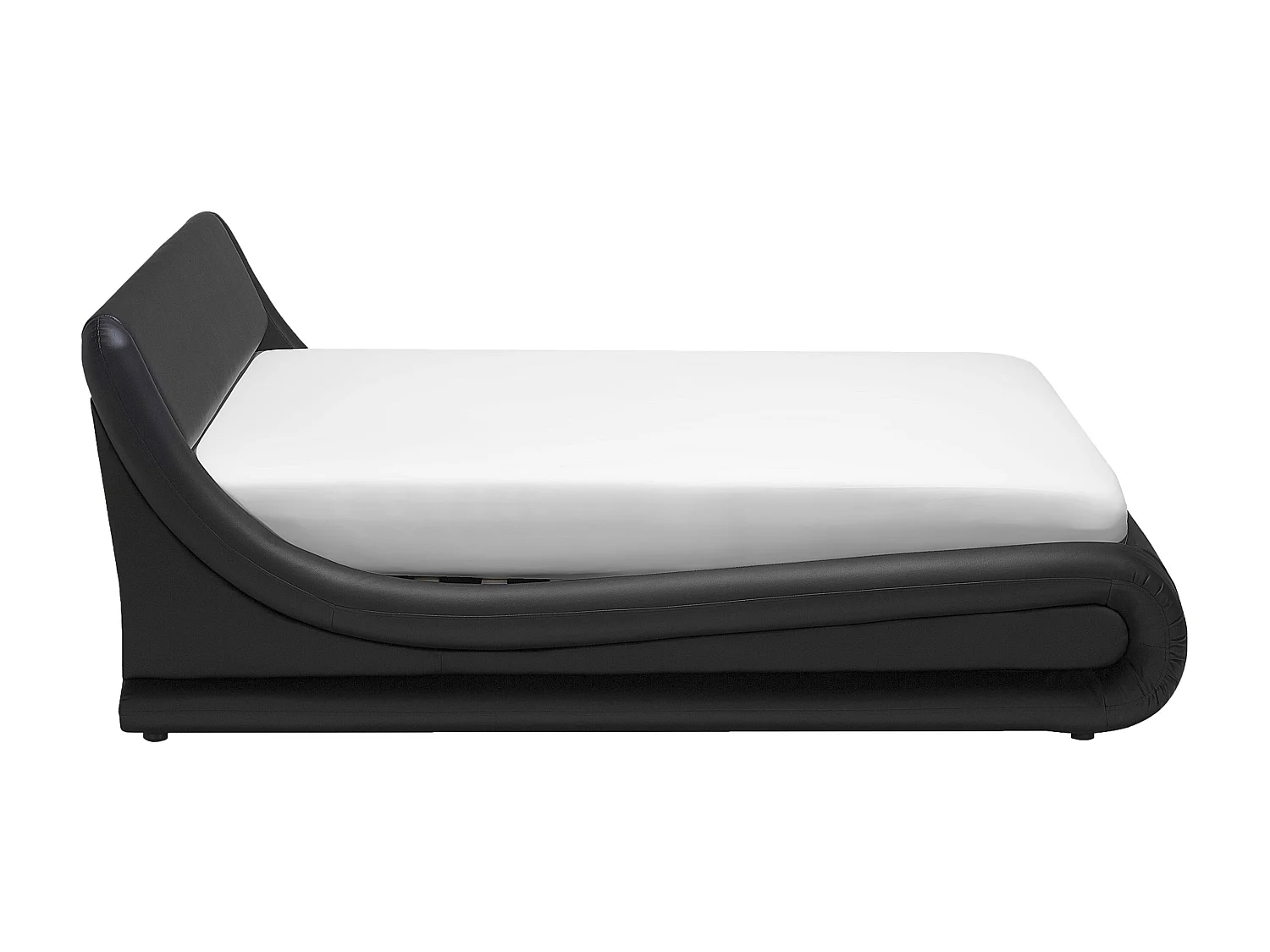 Bed met opbergruimte kunstleer zwart 180 x 200 cm AVIGNON