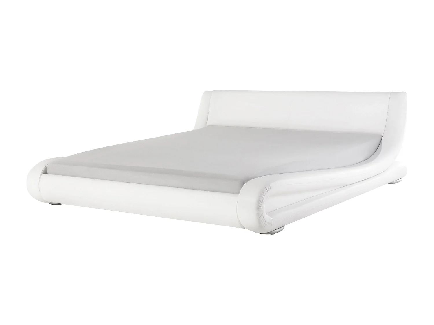 Lit japonais en cuir blanc 180x200 cm AVIGNON