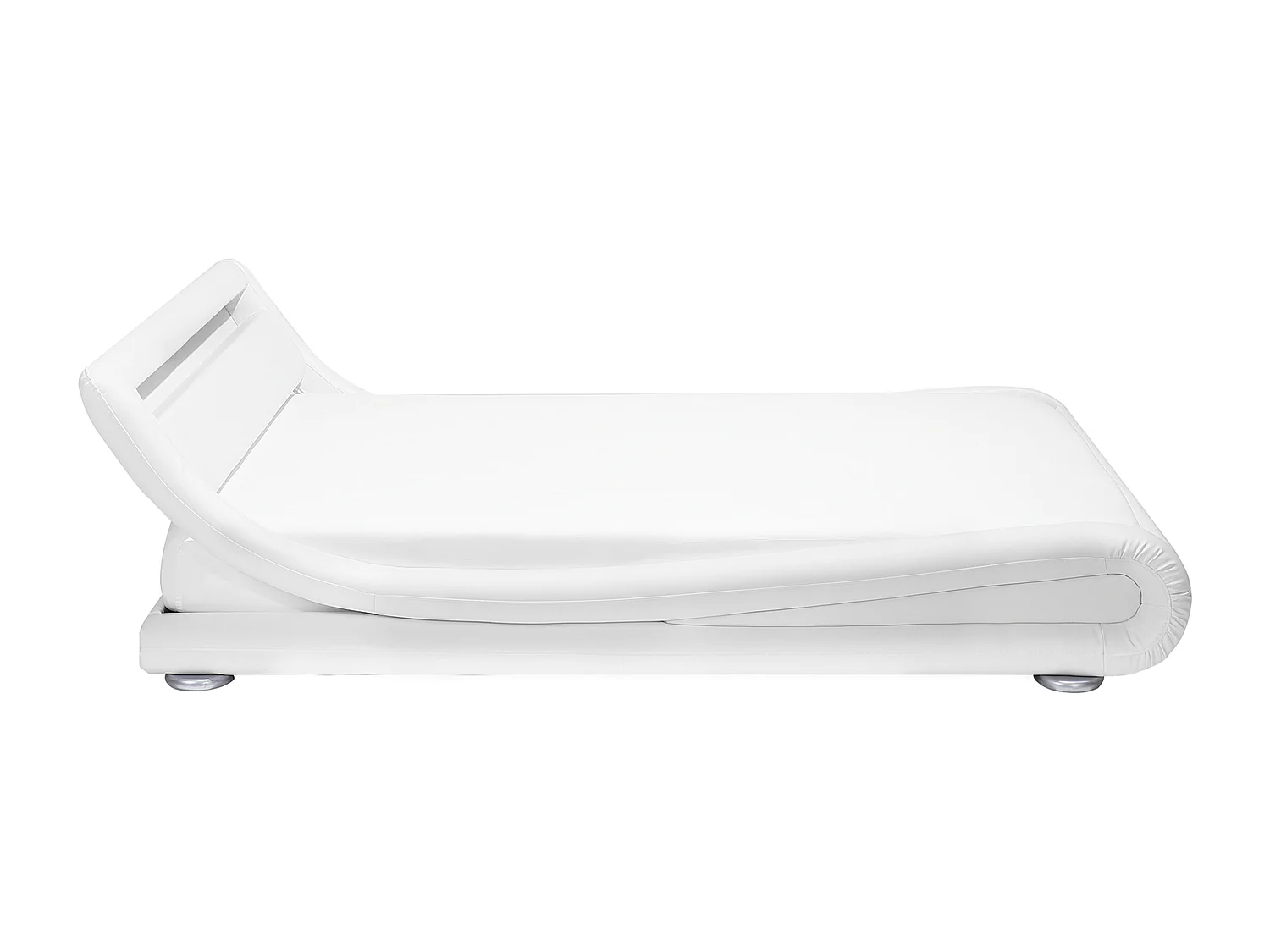 Bett Kunstleder weiß 160 x 200 cm mit LED-Beleuchtung AVIGNON