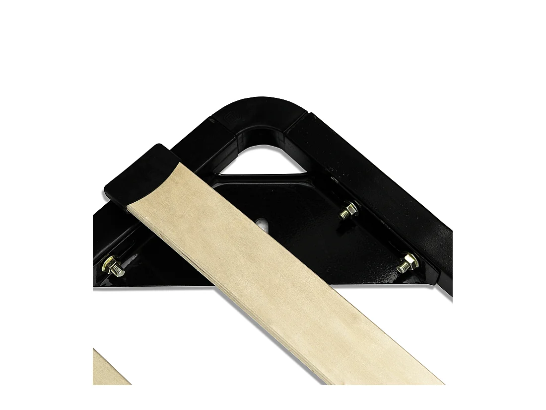 Letto matrimoniale moderno in pelle nera 180x200cm AVIGNON