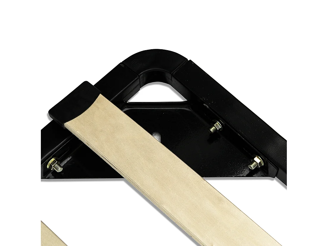 Letto matrimoniale moderno in pelle nera 180x200cm AVIGNON