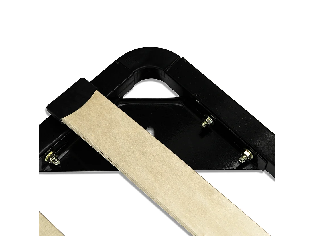 Letto matrimoniale moderno in pelle nera 180x200cm AVIGNON