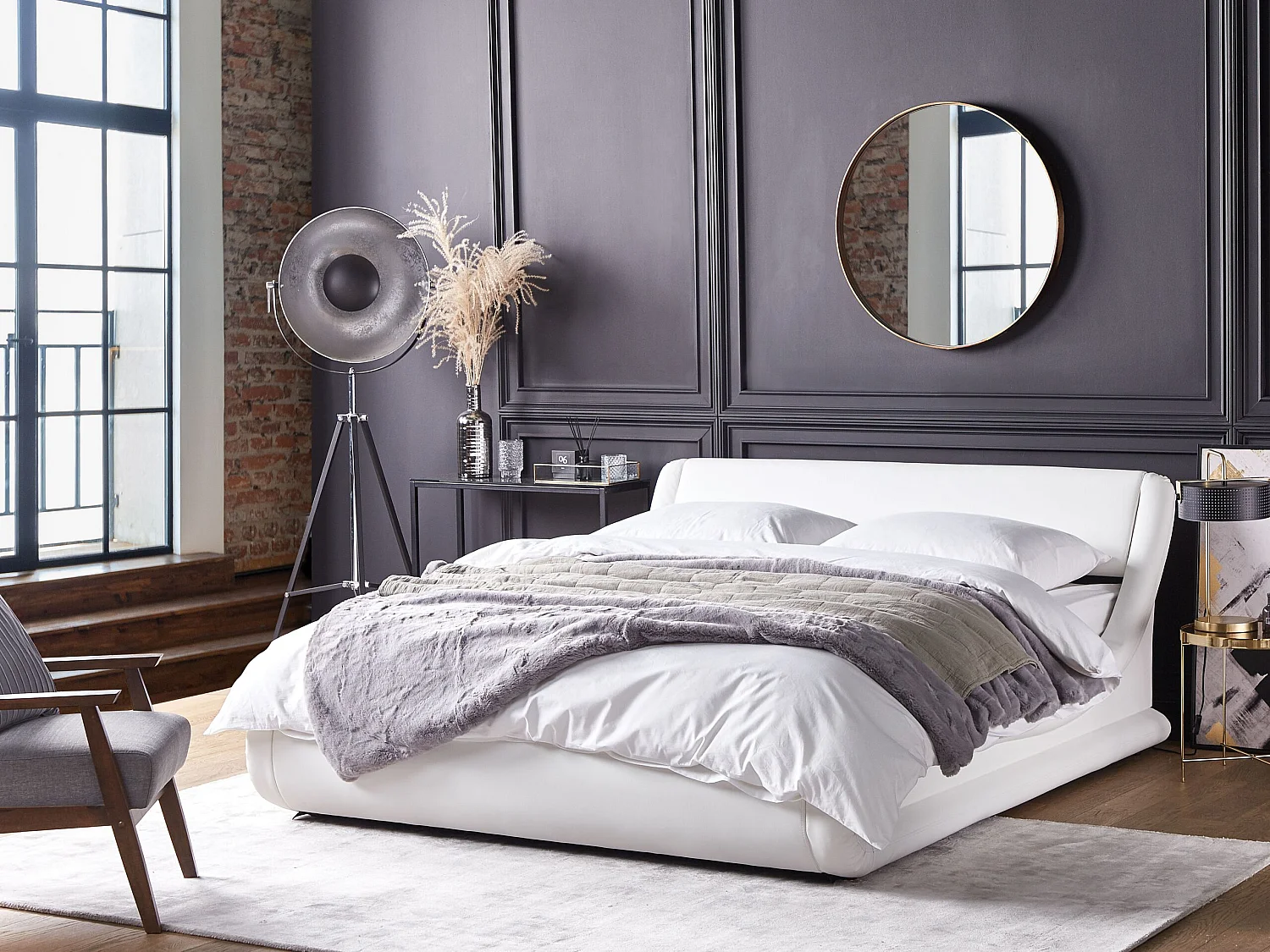 Bed met opbergruimte Kunstleer AVIGNON 180 x 200 cm Wit
