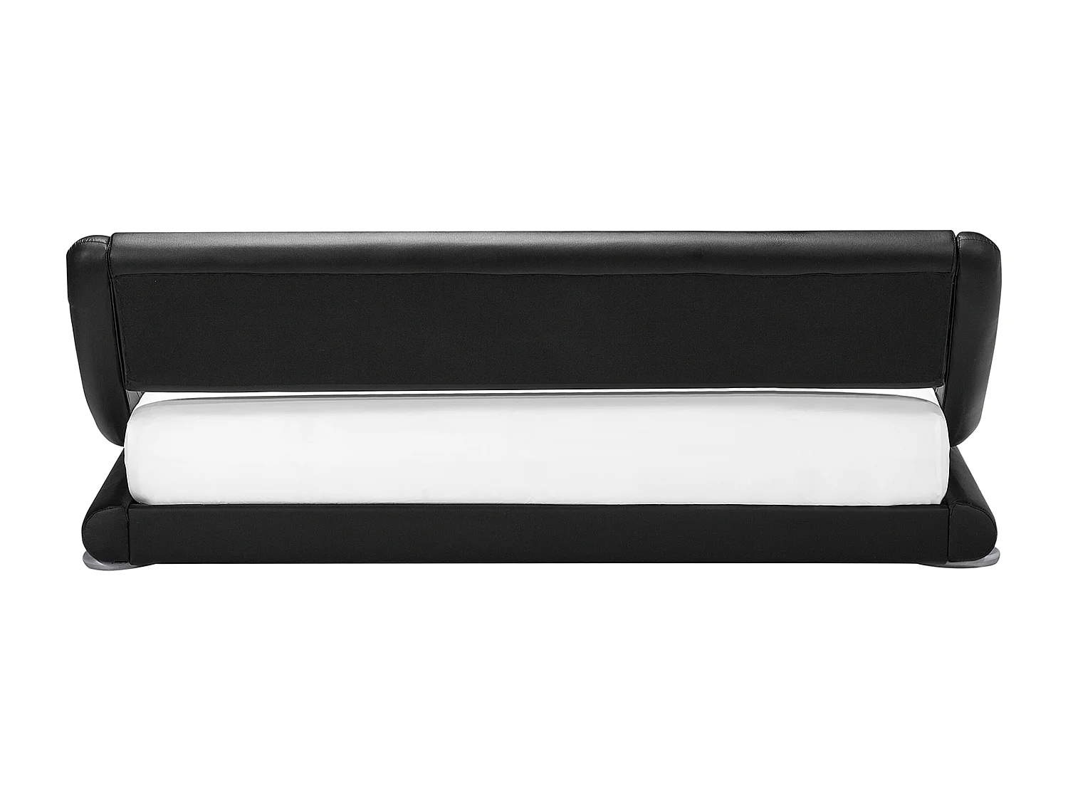 Lit japonais en cuir PU noir mat 180 x 200 cm AVIGNON