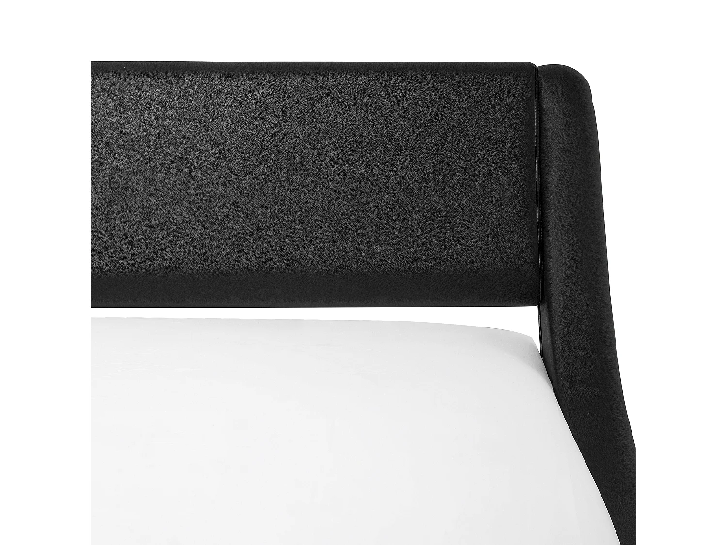 Lit japonais en cuir PU noir mat 180 x 200 cm AVIGNON