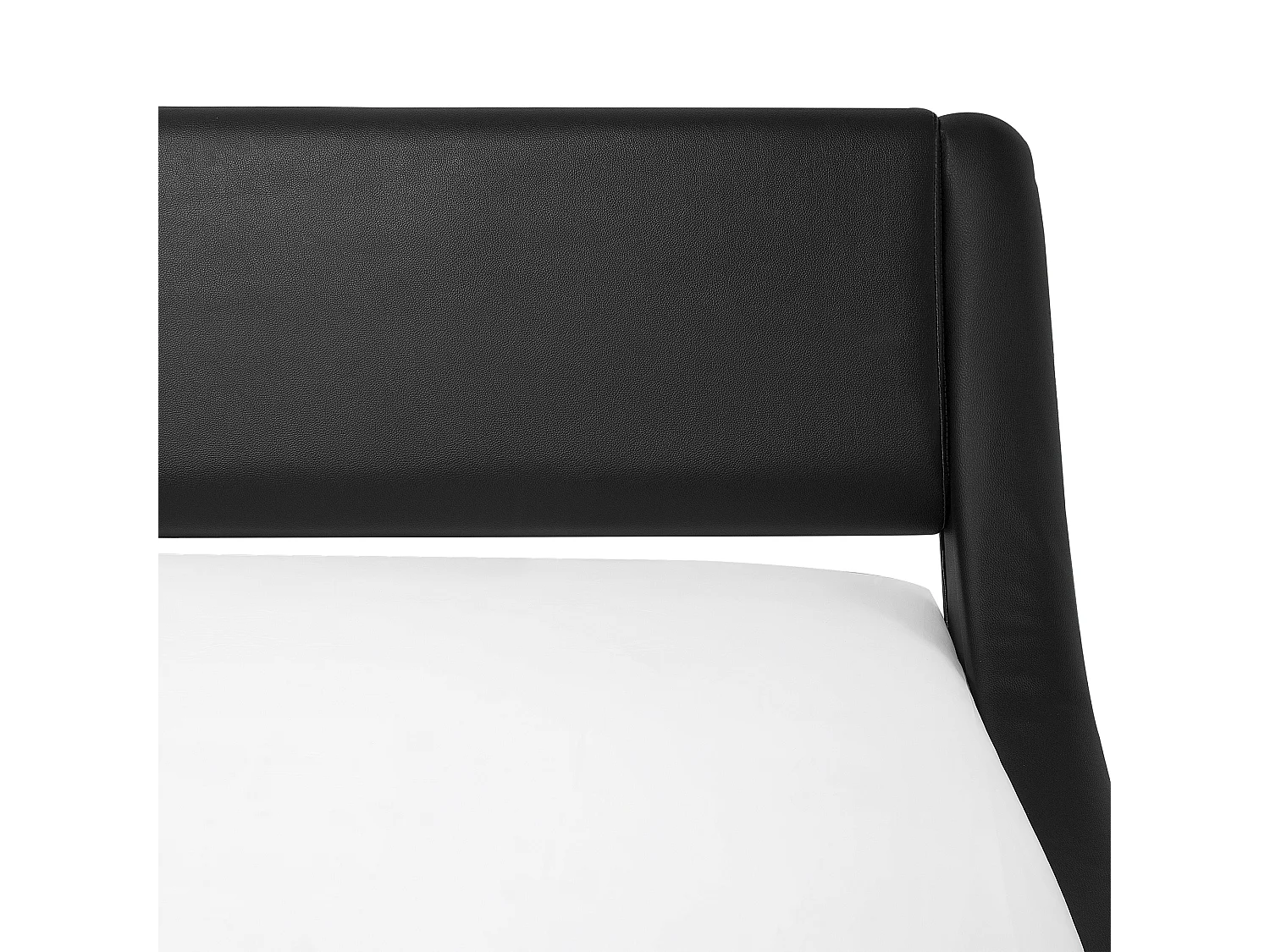 Lit japonais en cuir PU noir mat 180 x 200 cm AVIGNON