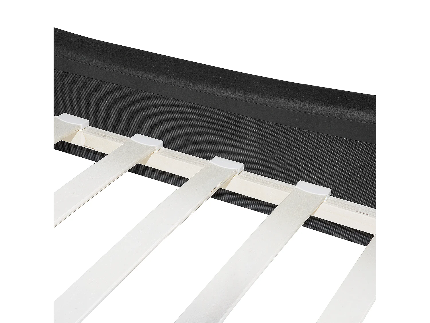 Lit japonais en cuir PU noir mat 180 x 200 cm AVIGNON