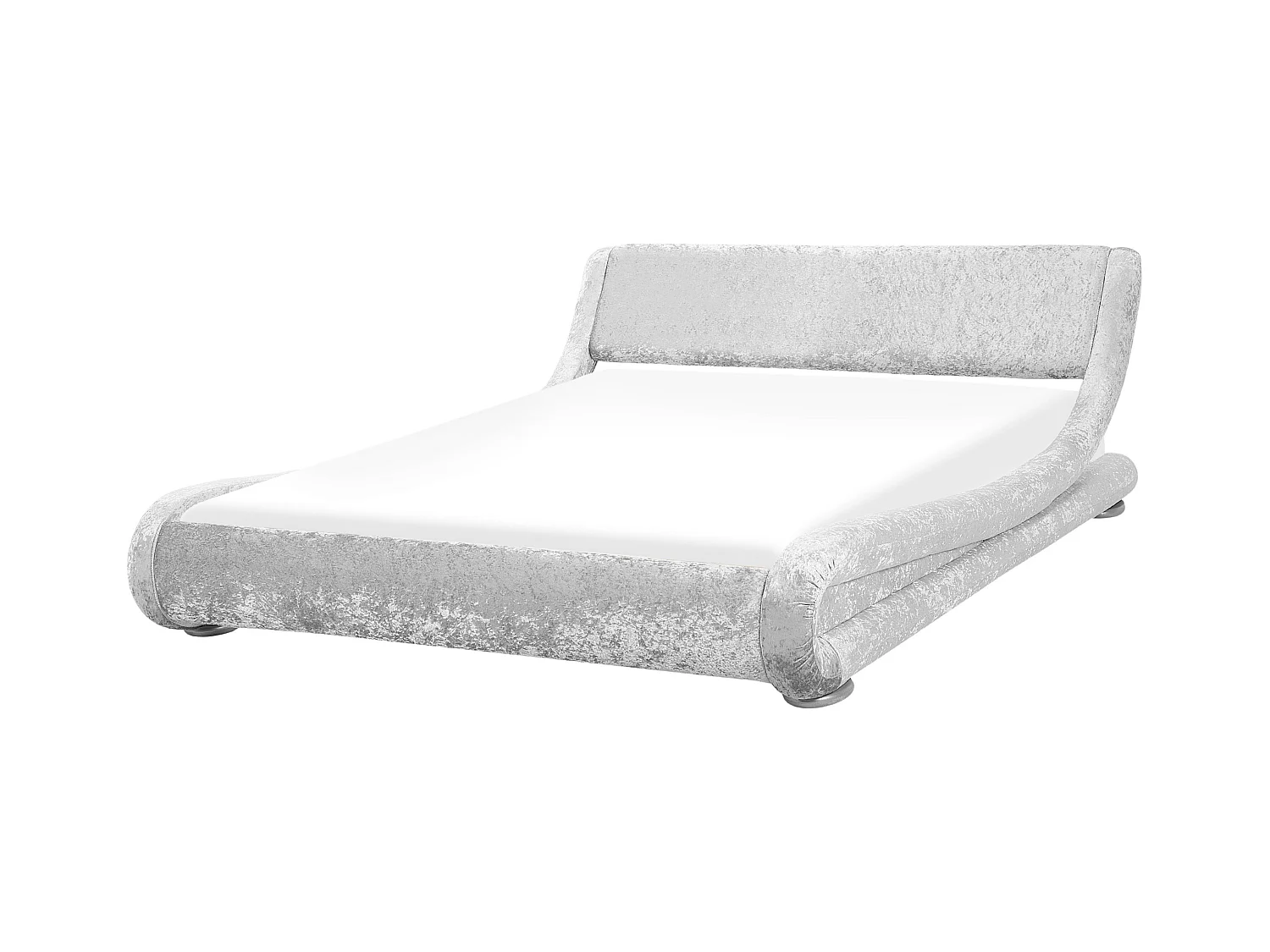 Bed Fluweel AVIGNON 180 x 200 cm Zilver