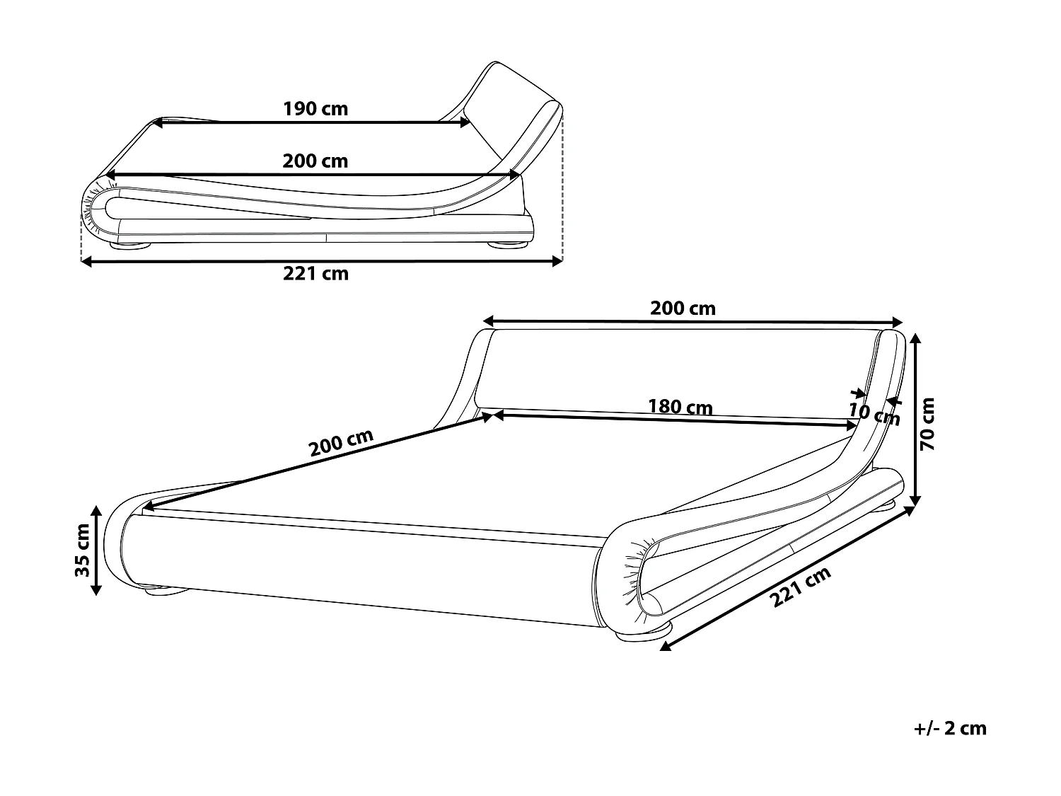 Bed Fluweel AVIGNON 180 x 200 cm Zilver