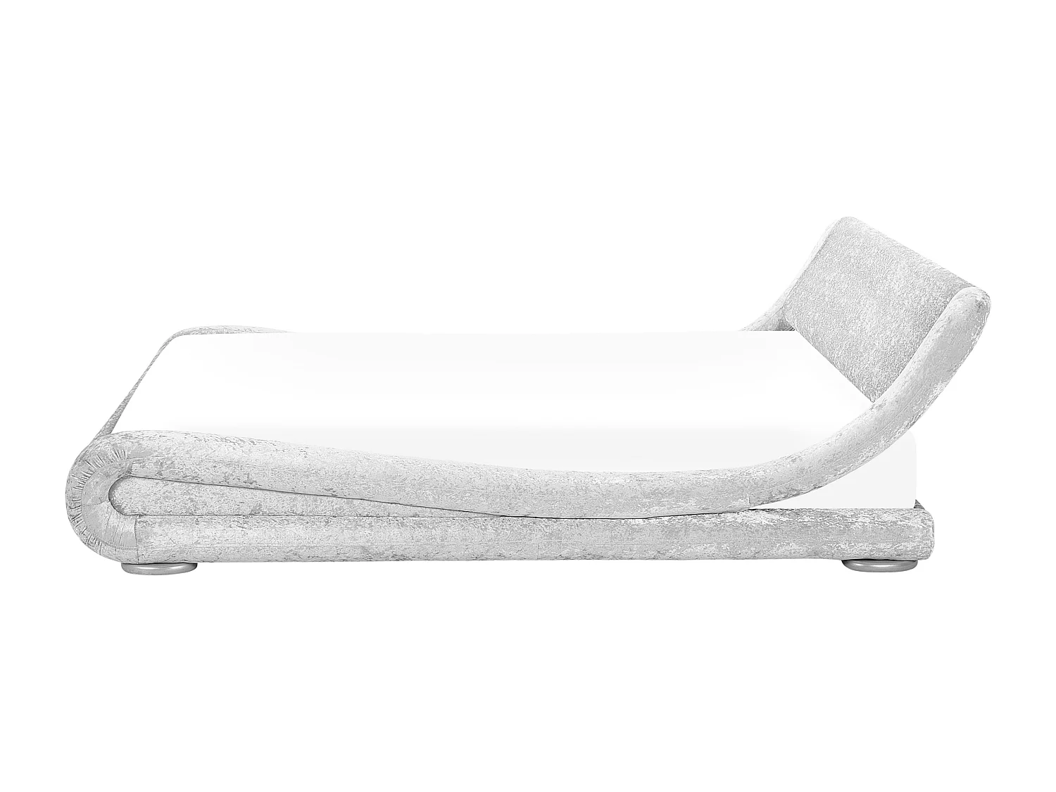 Bed Fluweel AVIGNON 180 x 200 cm Zilver