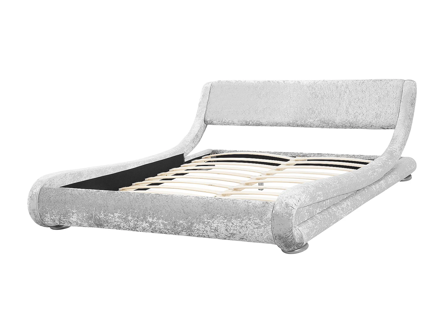 Bed Fluweel AVIGNON 180 x 200 cm Zilver