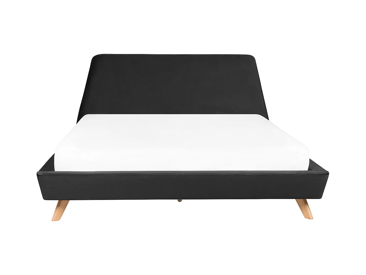 Lit avec sommier Velours VIENNE 180 x 200 cm Noir