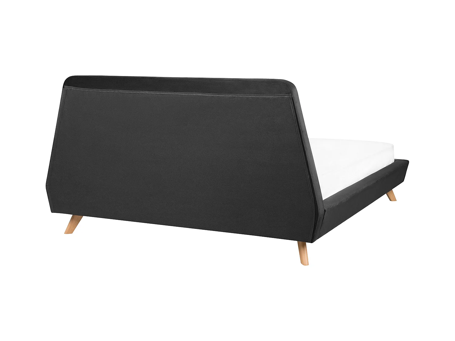 Lit avec sommier Velours VIENNE 180 x 200 cm Noir