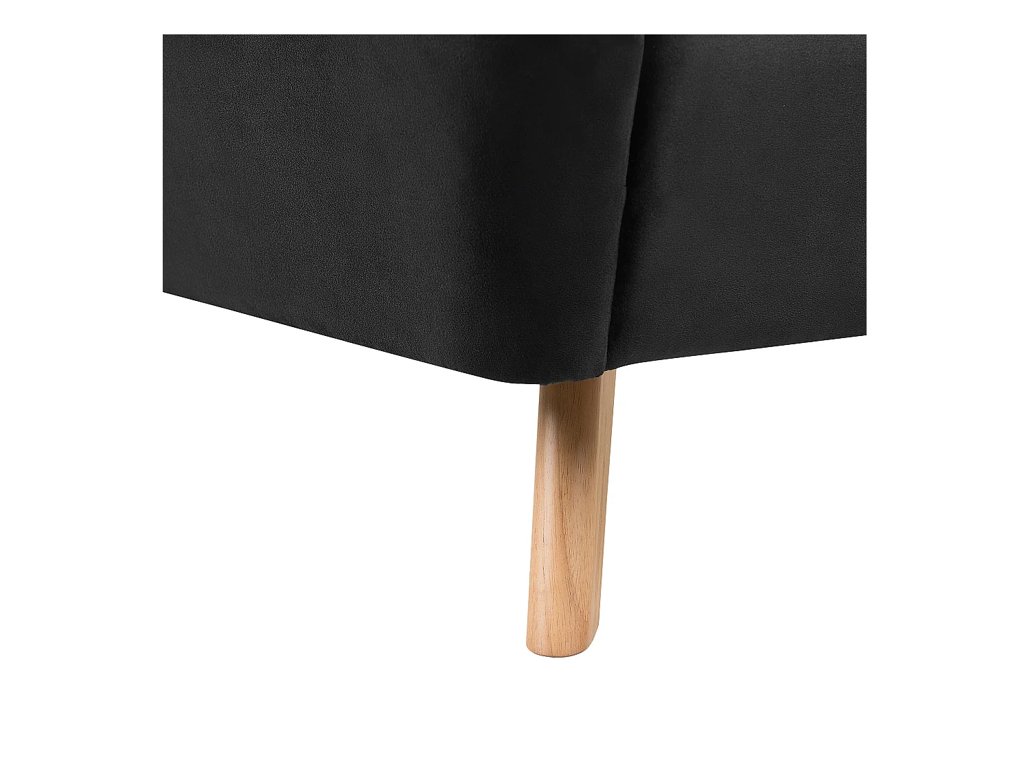 Lit avec sommier Velours VIENNE 180 x 200 cm Noir