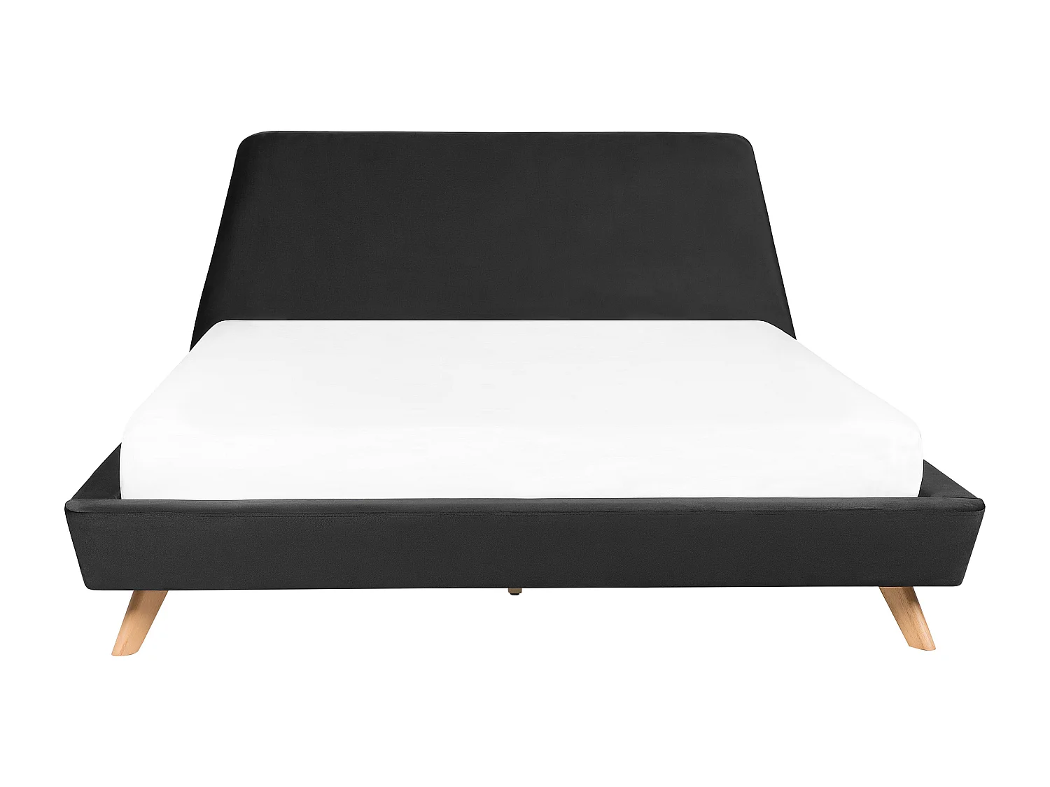 Bed Fluweel VIENNE 180 x 200 cm Zwart