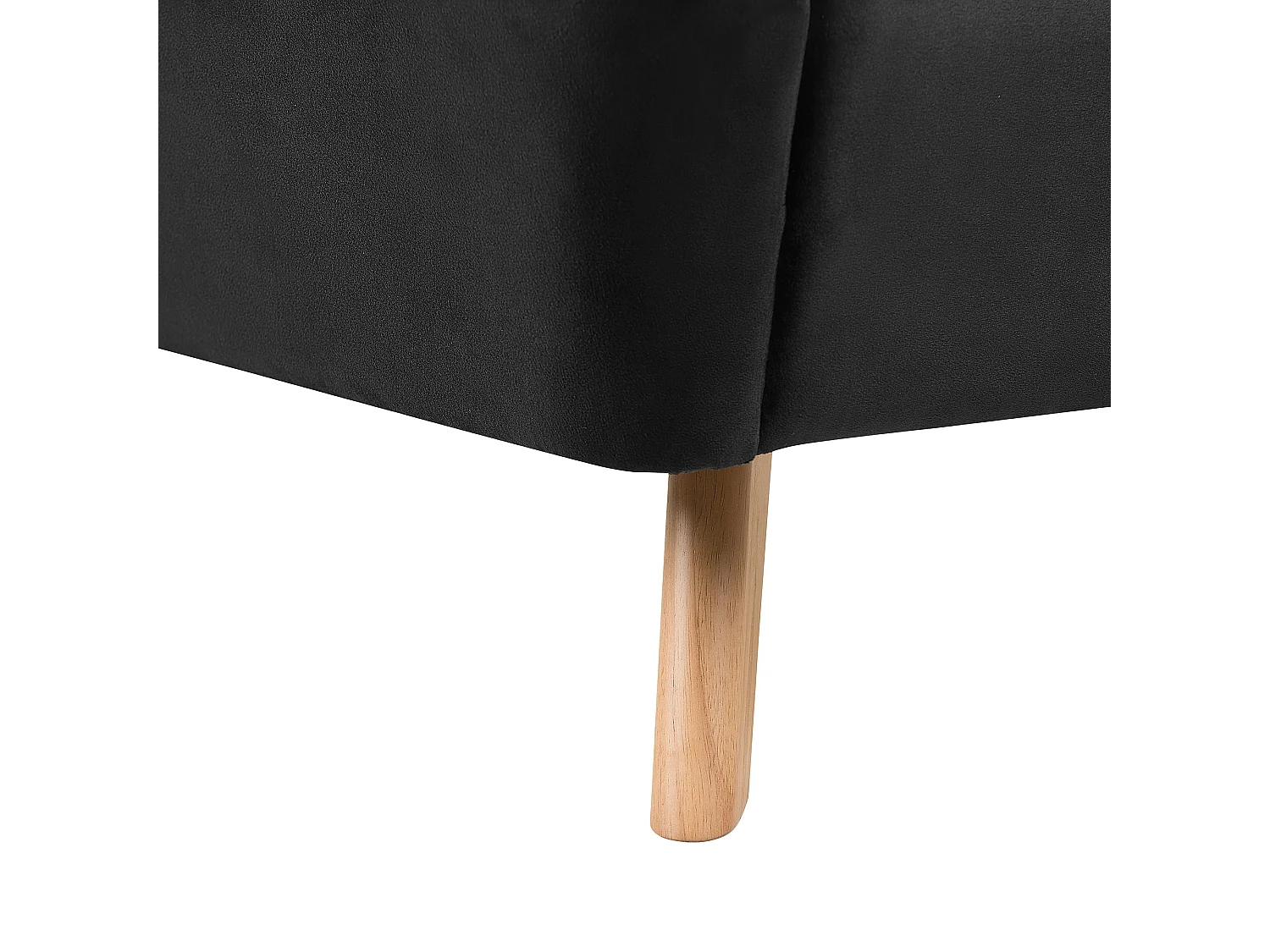 Lit avec sommier Velours VIENNE 180 x 200 cm Noir