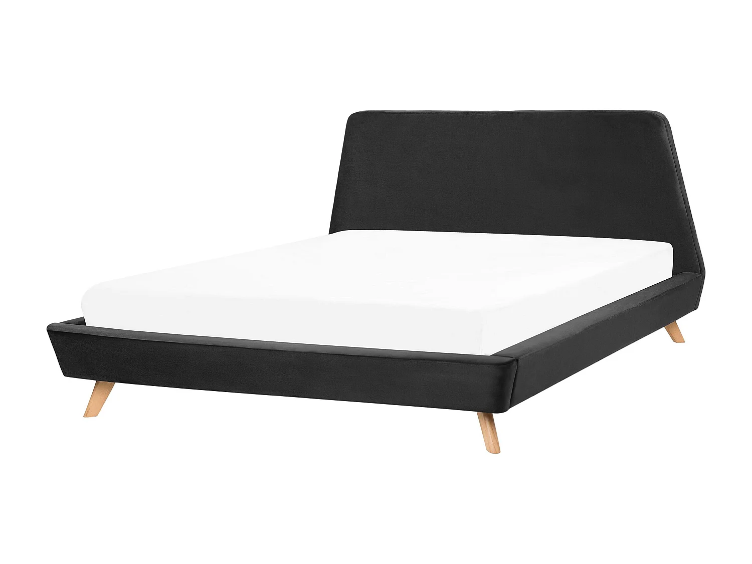 Cama Veludo VIENNE 180 x 200 cm Preto