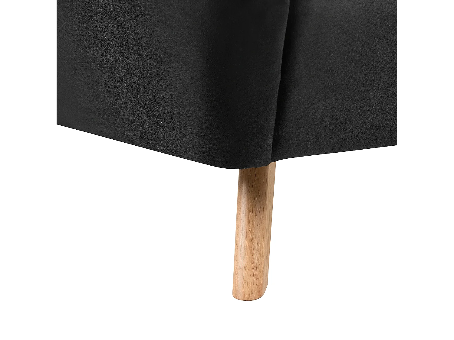 Cama Veludo VIENNE 180 x 200 cm Preto