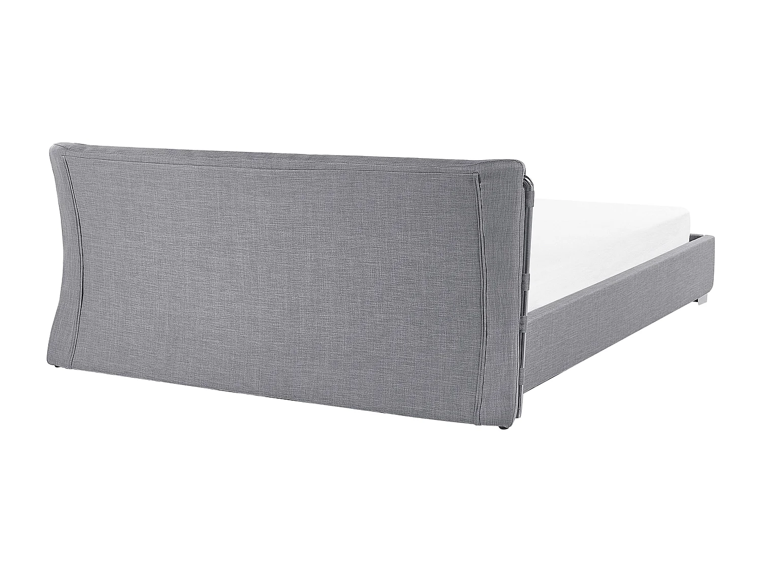 Lit avec sommier Tissu PARIS 180 x 200 cm Gris
