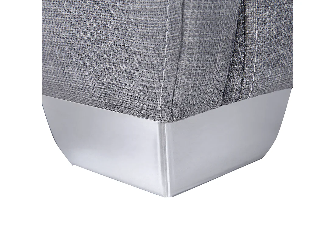 Lit avec sommier Tissu PARIS 180 x 200 cm Gris