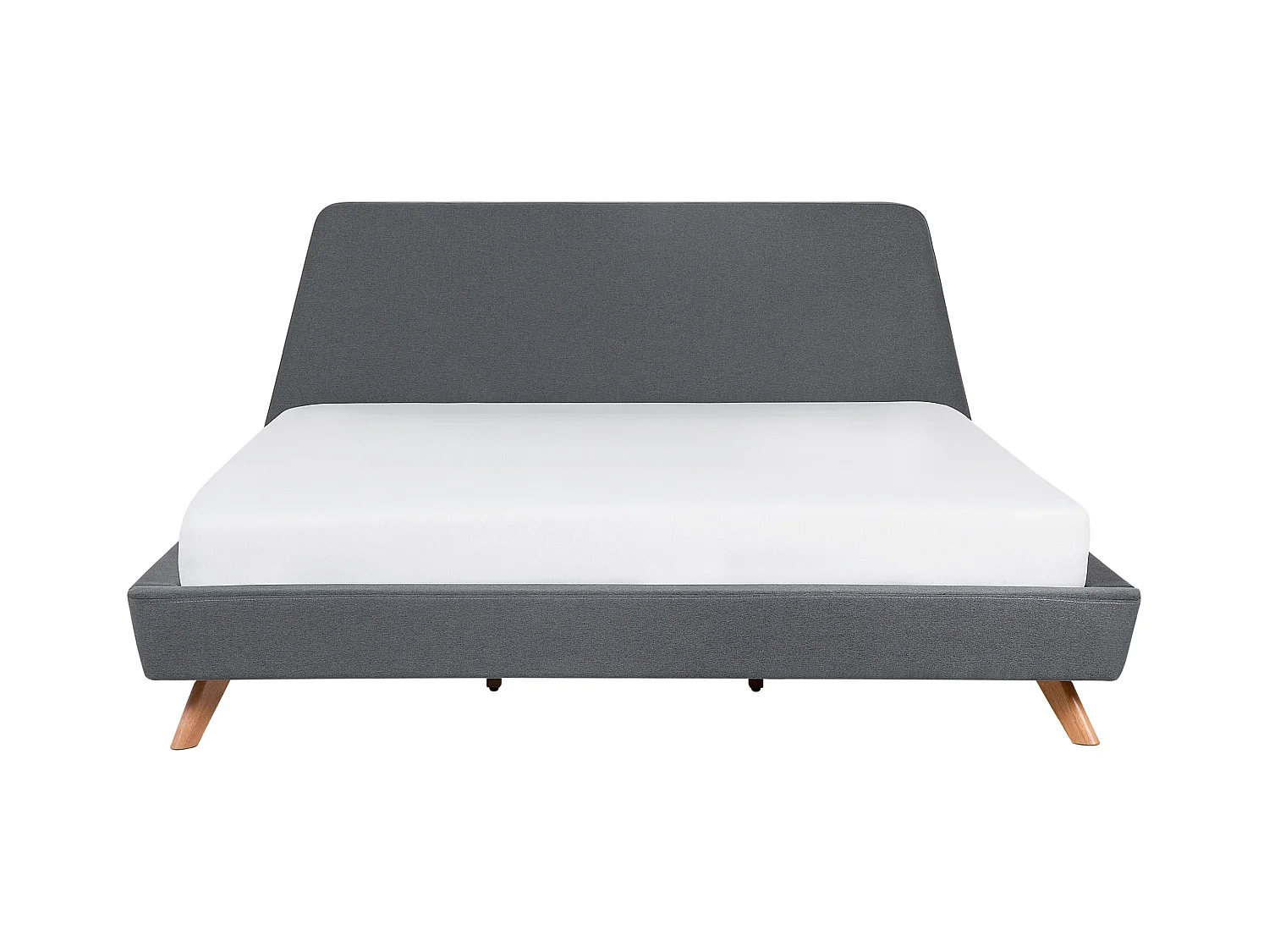 Polsterbett Leinenoptik grau Lattenrost 180 x 200 cm Vienne