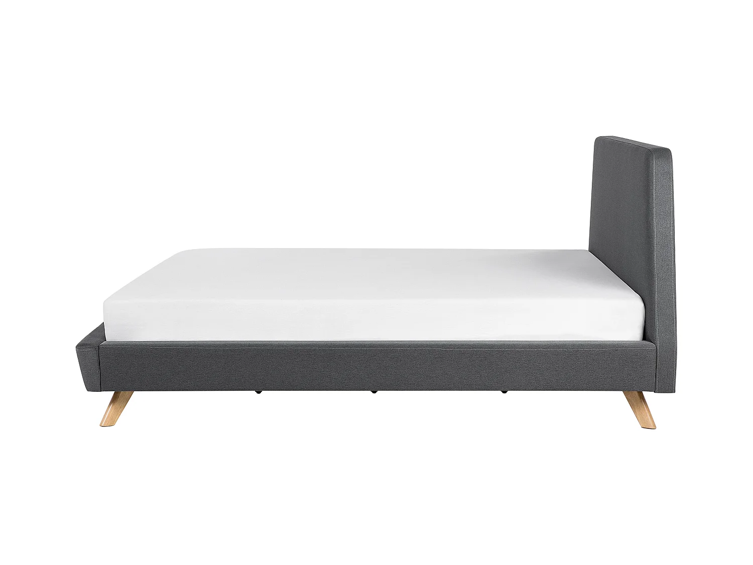 Polsterbett Leinenoptik grau Lattenrost 180 x 200 cm Vienne