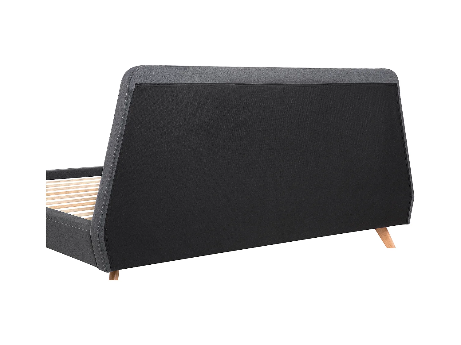 Polsterbett Leinenoptik grau Lattenrost 180 x 200 cm Vienne