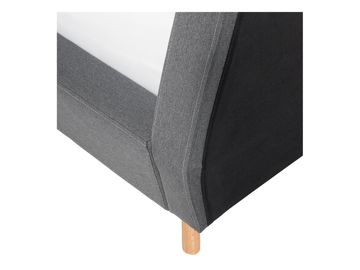 Polsterbett Leinenoptik grau Lattenrost 180 x 200 cm Vienne