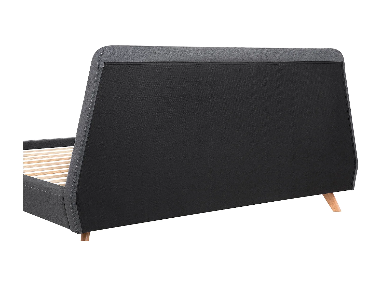 Lit avec sommier Tissu VIENNE 180 x 200 cm Gris